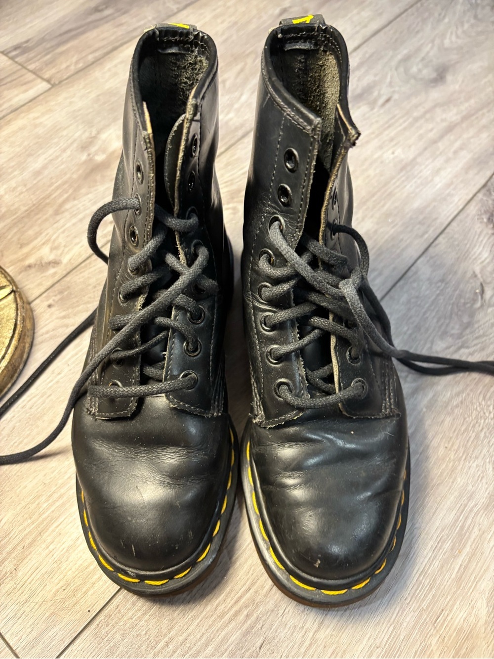 Vintage 90s Dr. Martens 1460 Made in England Black Leather Boots size UK 3/US 5 - Picture 2 of 14